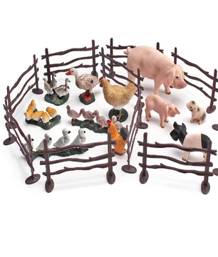 Set van 10 Miniatuur Boerderij Hekken – Model Hekpanelen voor Diorama, Modelbouw en Miniatuur Decoratie