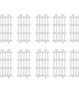 Set van 10 Miniatuur Boerderij Hekken – Model Hekpanelen voor Diorama, Modelbouw en Miniatuur Decoratie