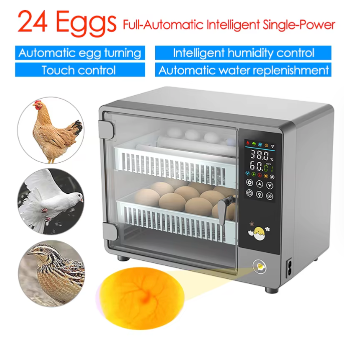 24 Eieren Broedmachine – Volautomatische Incubator met Touchscreen en Temperatuurregeling