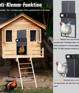 Automatische Kippenhok Deur – Aluminium Elektrische Hokdeur met Timer en Display