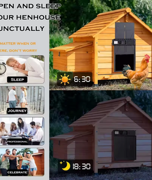 Automatische Kippenhok Deur – Aluminium Elektrische Hokdeur met Timer en Display