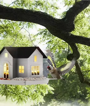 Zonne-energie Vogelvoeder Lantaarn – Hangende Metalen Tuin Feeder met Verlichting