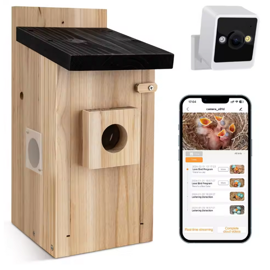 Vogelhuis met Camera en Nachtzicht – Houten Nestkast voor Vogelobservatie