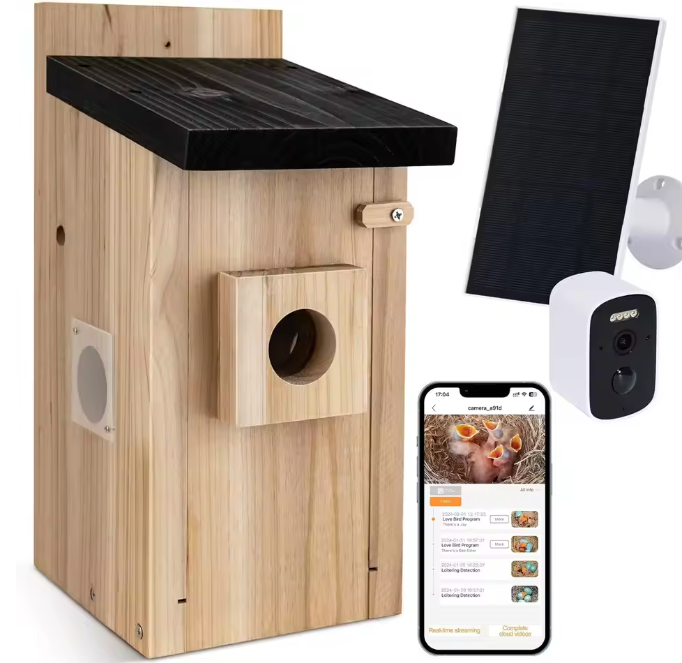 Vogelhuis met Camera en Nachtzicht – Houten Nestkast voor Vogelobservatie