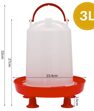 Automatische Kip Waterdispenser 3L – Pluimvee Drinkemmer voor Kippen en Vogels