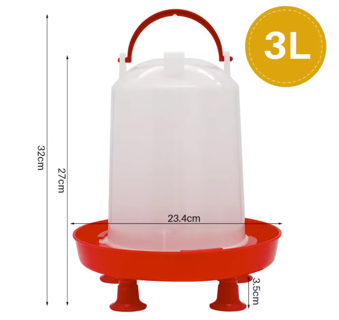 Automatische Kip Waterdispenser 3L – Pluimvee Drinkemmer voor Kippen en Vogels