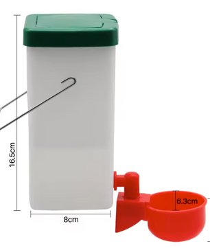 Konijnen Drinkfles 1000 ml met Drinkbak – Automatische Waterdispenser voor Konijnen, Kippen en Eenden