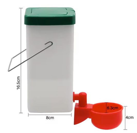 Konijnen Drinkfles 1000 ml met Drinkbak – Automatische Waterdispenser voor Konijnen, Kippen en Eenden