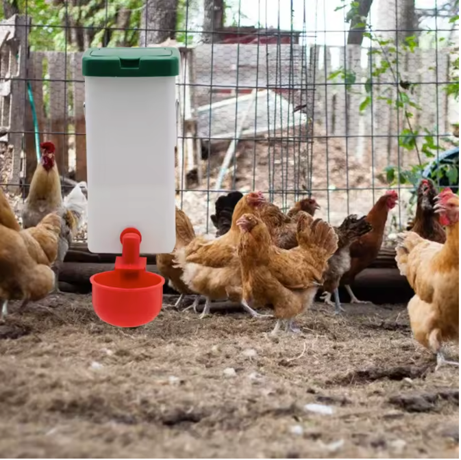 Konijnen Drinkfles 1000 ml met Drinkbak – Automatische Waterdispenser voor Konijnen, Kippen en Eenden