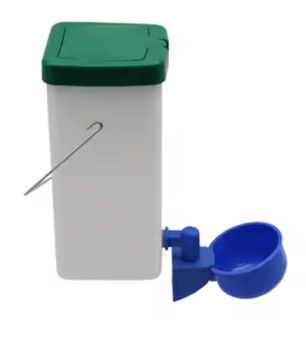 Konijnen Drinkfles 1000 ml met Drinkbak – Automatische Waterdispenser voor Konijnen, Kippen en Eenden