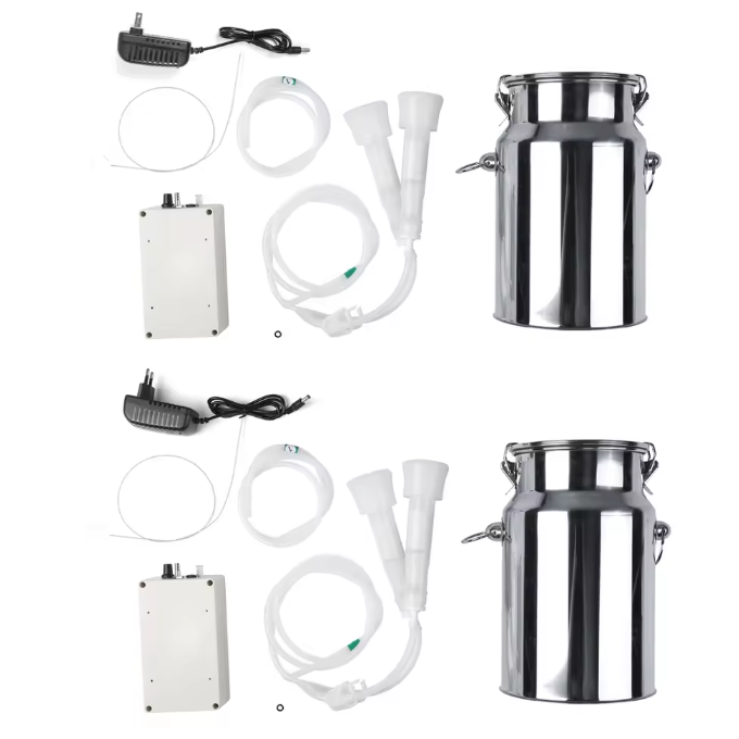 Elektrische Melkmachine 7L – Draagbare Geiten en Koeien Melker met Vacuümpomp