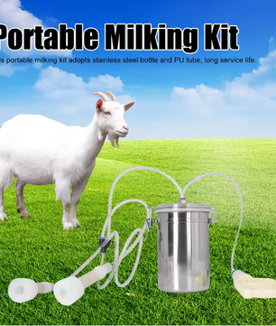 Handmatige Melkmachine 2L – Draagbare Melkset met RVS Fles voor Geiten en Schapen