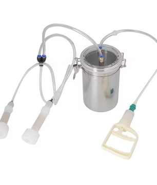 Handmatige Melkmachine 2L – Draagbare Melkset met RVS Fles voor Geiten en Schapen
