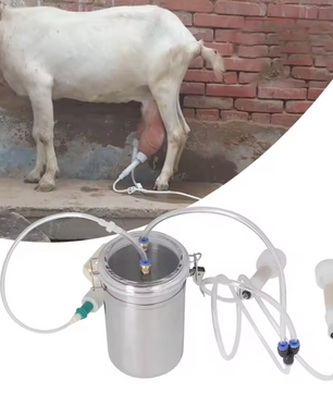 Handmatige Melkmachine 2L – Draagbare Melkset met RVS Fles voor Geiten en Schapen
