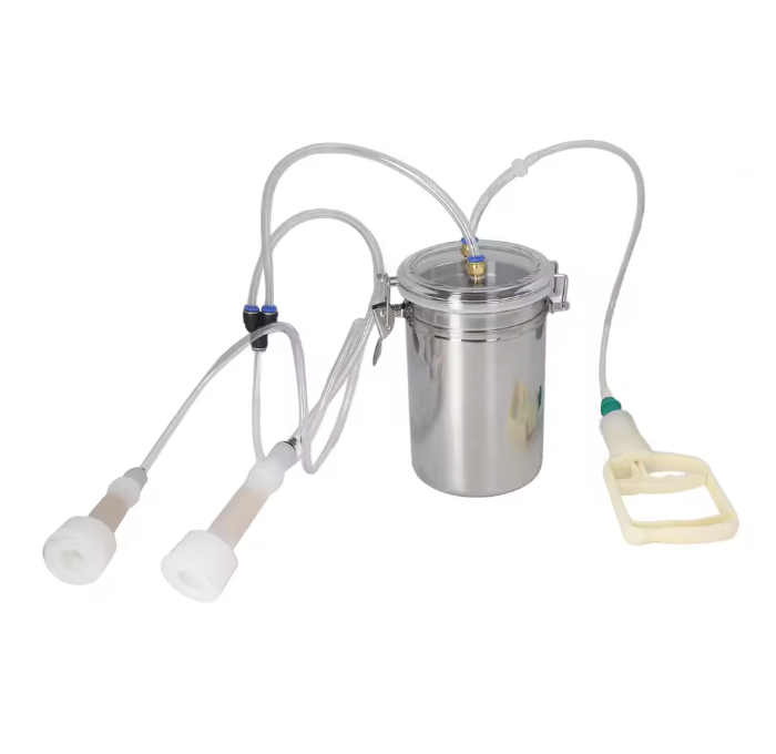 Handmatige Melkmachine 2L – Draagbare Melkset met RVS Fles voor Geiten en Schapen
