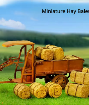 Set van 3 Mini Hooibalen – Miniatuur Strobalen voor Boerderij en Tuindecoratie