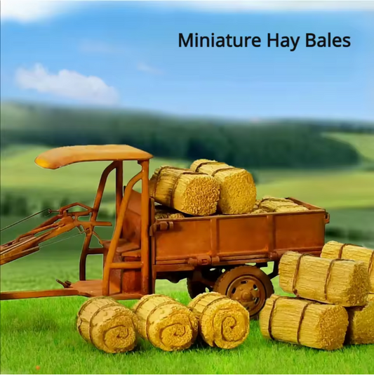 Set van 3 Mini Hooibalen – Miniatuur Strobalen voor Boerderij en Tuindecoratie