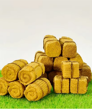 Set van 3 Mini Hooibalen – Miniatuur Strobalen voor Boerderij en Tuindecoratie