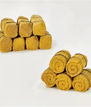 Set van 3 Mini Hooibalen – Miniatuur Strobalen voor Boerderij en Tuindecoratie