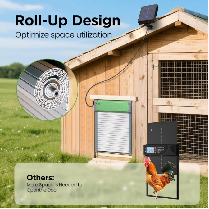 Automatische Kippenhokdeur op Zonne-energie – Hokdeur met Timer en Lichtsensor