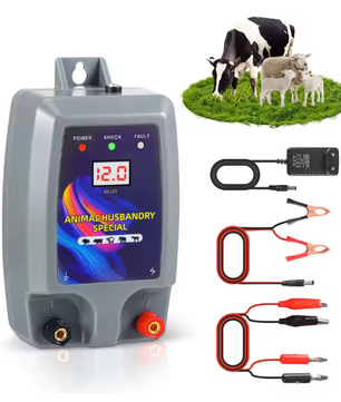 Schrikdraadapparaat 12V 1.5 Joule – Elektrische Afrastering Controller tot 15 km voor Vee en Dieren