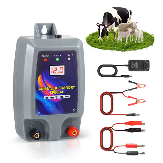Schrikdraadapparaat 12V 1.5 Joule – Elektrische Afrastering Controller tot 15 km voor Vee en Dieren