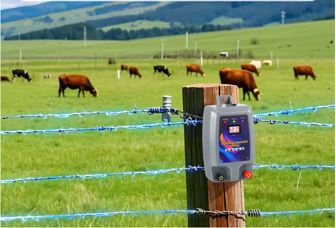 Schrikdraadapparaat 12V 1.5 Joule – Elektrische Afrastering Controller tot 15 km voor Vee en Dieren