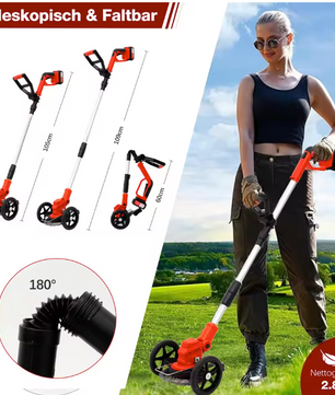 21V Accu Grastrimmer – Draadloze Bosmaaier met 2× 4000 mAh Batterijen en Multifunctionele Messen