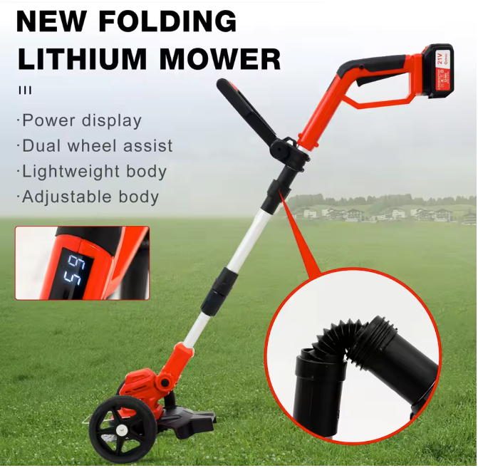 21V Accu Grastrimmer – Draadloze Bosmaaier met 2× 4000 mAh Batterijen en Multifunctionele Messen