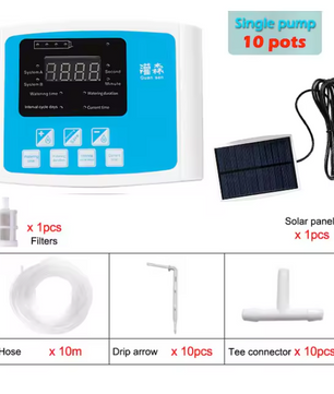 Automatisch Druppelirrigatiesysteem op Zonne-energie – Slimme Planten Bewateringscontroller met Timer