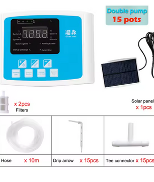 Automatisch Druppelirrigatiesysteem op Zonne-energie – Slimme Planten Bewateringscontroller met Timer