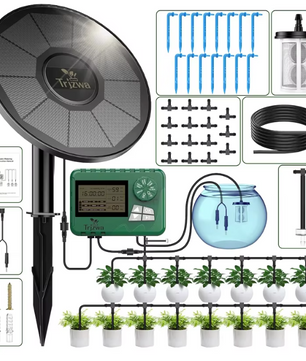 Zonne-energie Druppelirrigatiesysteem – Automatisch DIY Bewateringssysteem voor Tuin, Balkon en Kas