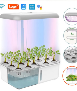 Slim Hydrocultuur Kweeksysteem met LED Groeilamp – WiFi Indoor Kruidentuin met Zelfbewatering