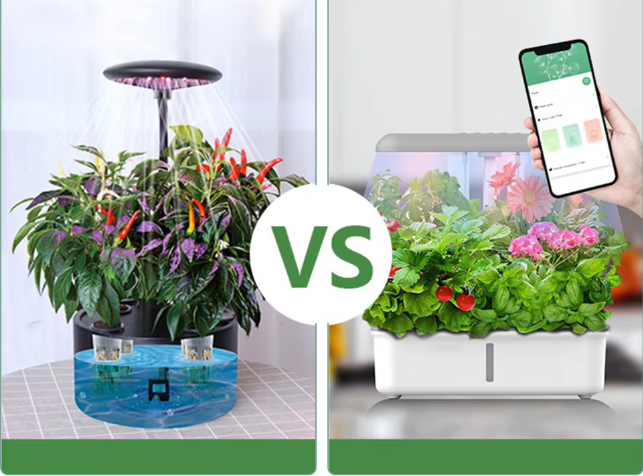 Slim Hydrocultuur Kweeksysteem met LED Groeilamp – WiFi Indoor Kruidentuin met Zelfbewatering