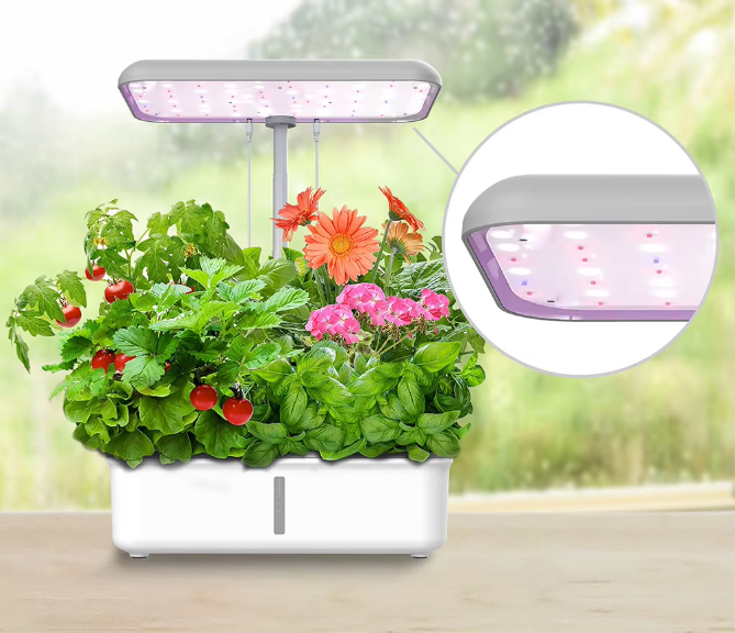 Slim Hydrocultuur Kweeksysteem met LED Groeilamp – WiFi Indoor Kruidentuin met Zelfbewatering