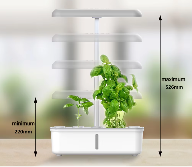 Slim Hydrocultuur Kweeksysteem met LED Groeilamp – WiFi Indoor Kruidentuin met Zelfbewatering