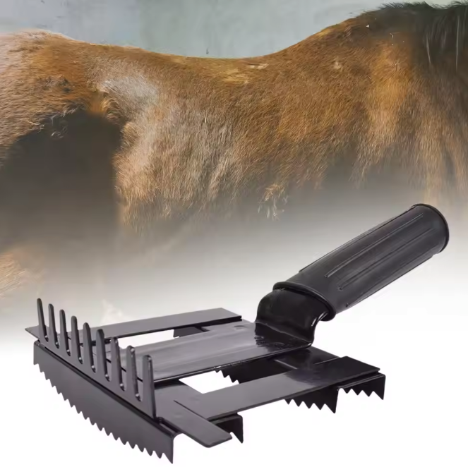 Vee Ontharingskam – Metalen Deshedding Kam voor Paarden, Koeien en Schapen