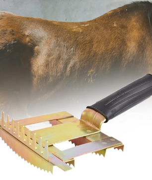 Vee Ontharingskam – Metalen Deshedding Kam voor Paarden, Koeien en Schapen