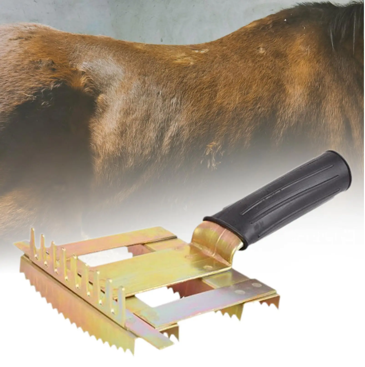 Vee Ontharingskam – Metalen Deshedding Kam voor Paarden, Koeien en Schapen