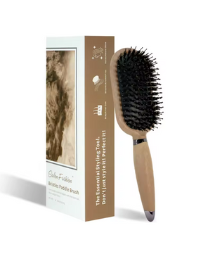 Haarborstel met Natuurlijke Varkensharen – Antistatische Ontwarborstel voor Hoofdhuidmassage