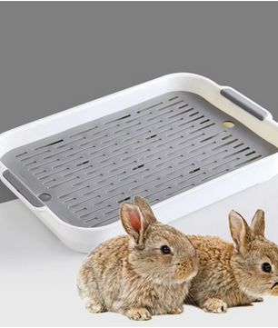 Konijnen Toiletbak met Rooster – Huisdiertoilet voor Cavia’s en Knaagdieren