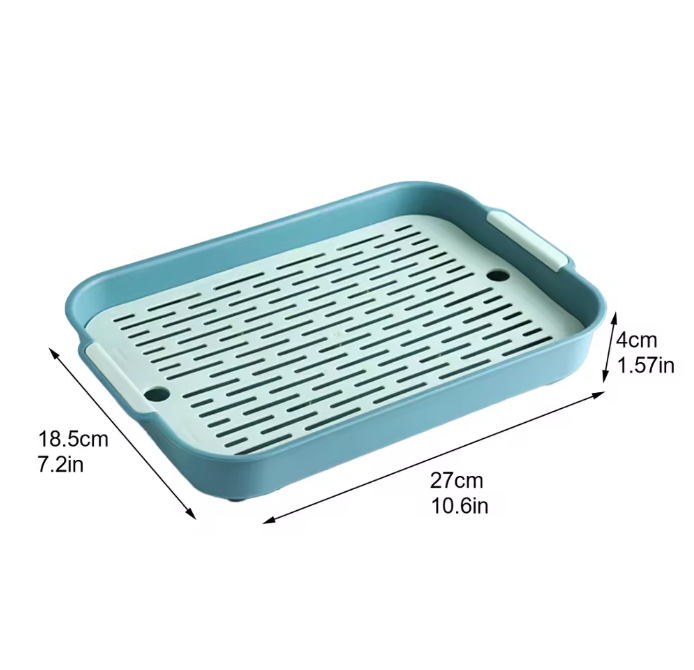 Konijnen Toiletbak met Rooster – Huisdiertoilet voor Cavia’s en Knaagdieren