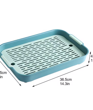 Konijnen Toiletbak met Rooster – Huisdiertoilet voor Cavia’s en Knaagdieren