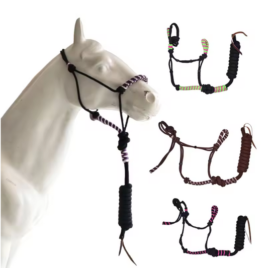 Western Training Halster voor Paarden – Nylon Halter met Touw