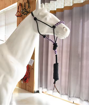 Western Training Halster voor Paarden – Nylon Halter met Touw