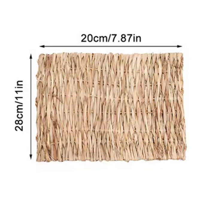 Opvouwbaar Geweven Huis voor Kleine Dieren – Konijnen, Cavia’s en Hamsters – Natuurlijke Kauwmat en Schuilplek