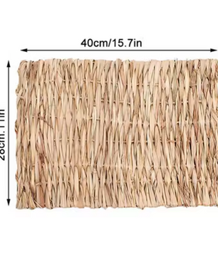 Opvouwbaar Geweven Huis voor Kleine Dieren – Konijnen, Cavia’s en Hamsters – Natuurlijke Kauwmat en Schuilplek