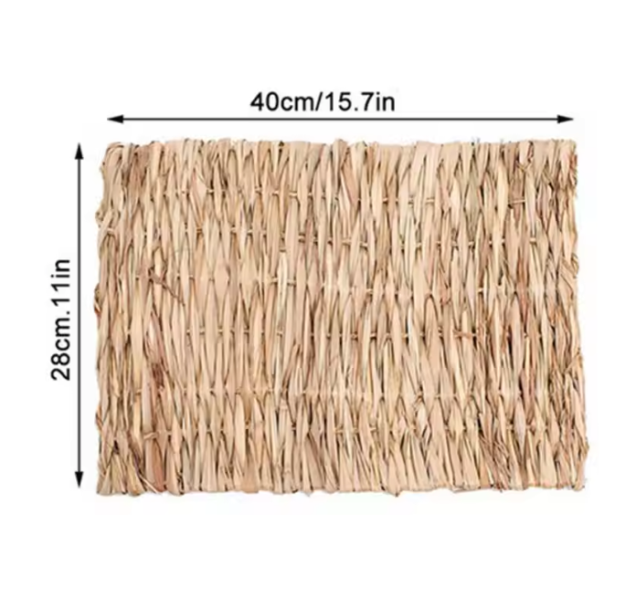 Opvouwbaar Geweven Huis voor Kleine Dieren – Konijnen, Cavia’s en Hamsters – Natuurlijke Kauwmat en Schuilplek