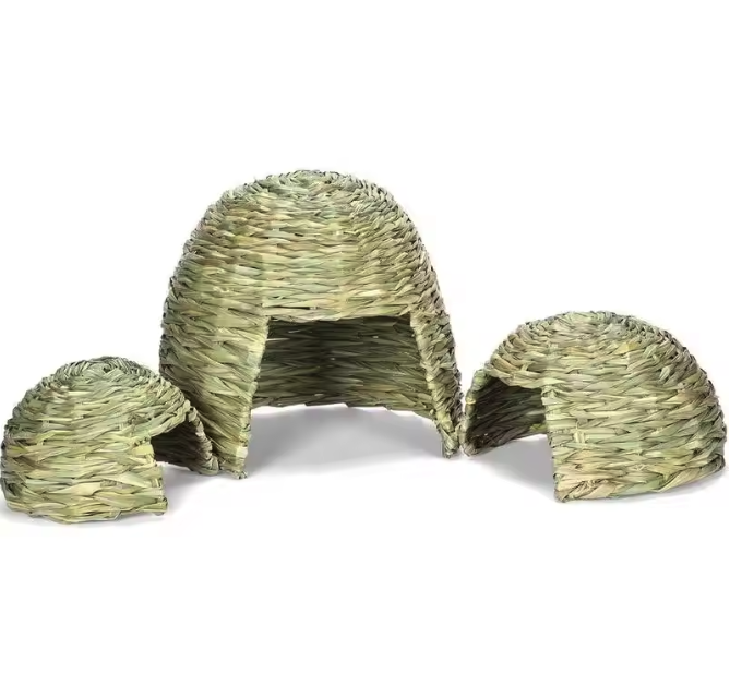 Natuurlijk Grashuis voor Konijnen en Knaagdieren – Opvouwbare Schuilplaats en Speelhuis