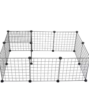 Modulaire Dierenren voor Kleine Huisdieren – Metalen Draad Puppybox met 12 Panelen